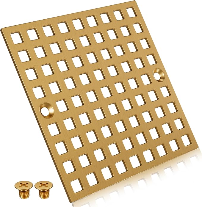 4" Champagne Bronze Shower Drain Cover by Yaseingoo