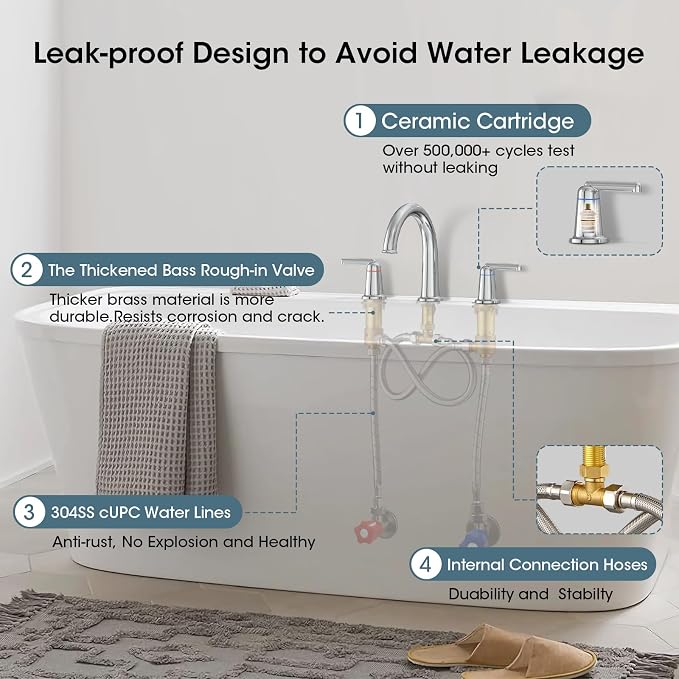 High Flow Roman Tub Faucet - Image 4