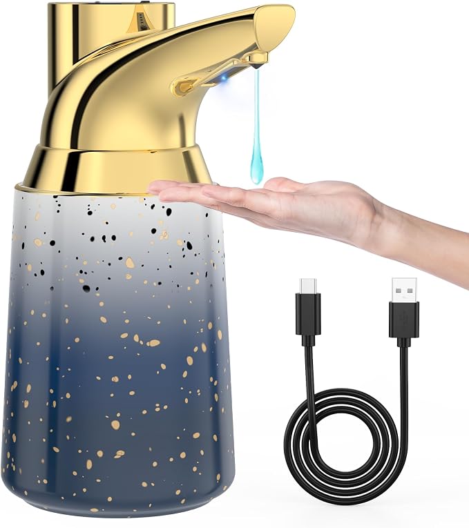 Adjustable Automatic Soap Dispenser Touchless, Ceramic Material，4 Adjustable by Greatmay