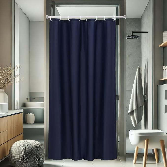 AooHome 48 Width x 72 Height inch Shower Liner, Stall Size Fabric Solid Color by AooHome