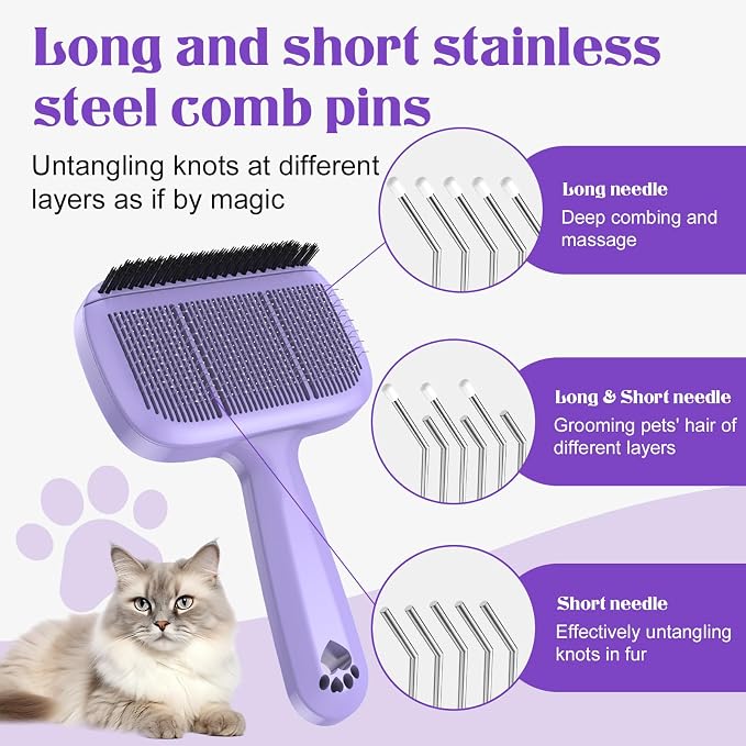 Self Cleaning Dog Brush for Shedding - Image 4