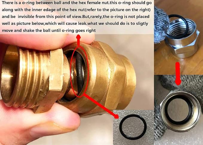 shower head swivel adapter ball joint, showerhead adjustable connector - Image 7