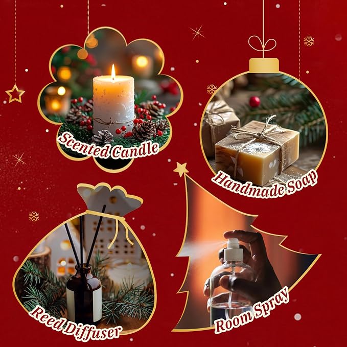 Christmas Fragrance Oil Set, 6 Premium Winter Essential Oils - Image 7