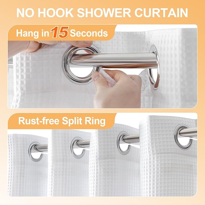 River Dream Extra Long Cotton Blend Shower Curtain - Image 2