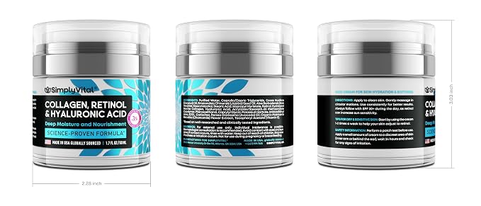 SimplyVital Collagen, Retinol & Hyaluronic Acid Cream - Image 9
