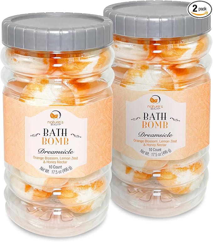 Nature's Beauty Dreamsicle Bath Bomb Gift Set Multi-Pack by NaturesBeauty