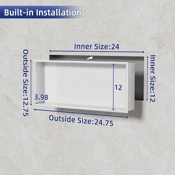 No Tile Needed Shower Niche - Image 3