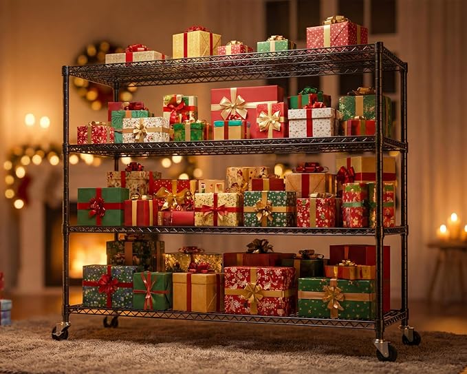 PrimeZone 5 Packs 55.5" W x 24" D x 80" H Heavy Duty Wire Storage Shelves - Image 9