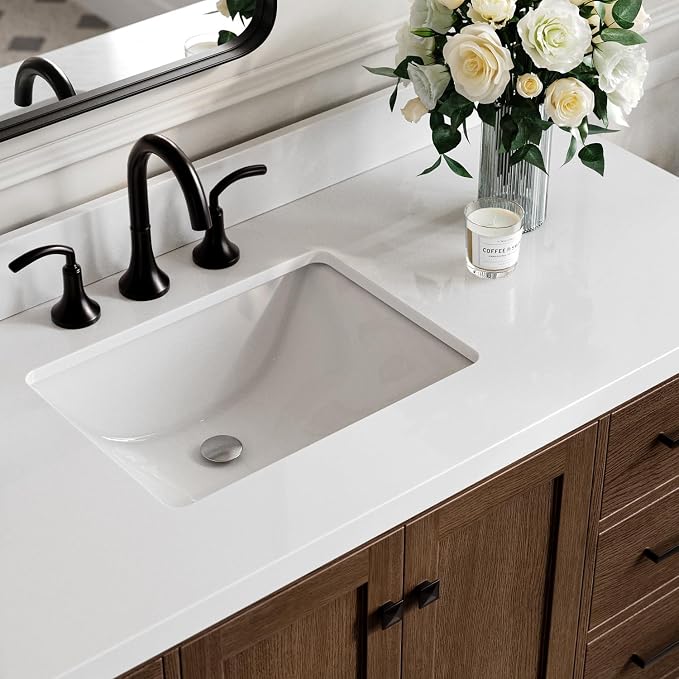 ARIEL Cambridge 55 Inch Single Rectangle Sink Bathroom Vanity - Image 3
