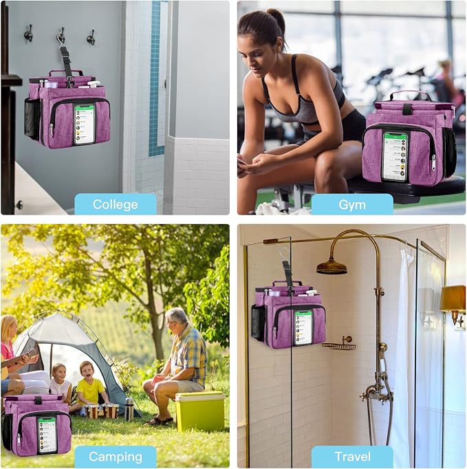 Bukere Portable Shower Caddy College Dorm Room Essential, Shower Caddy Tote Bag - Image 7