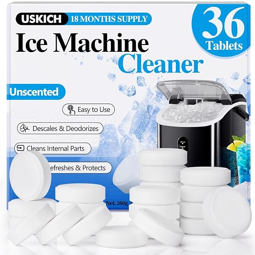 Ice Machine Cleaner Descaler Tablets-36Pack Ice Maker Cleaner Compatible by USKICH
