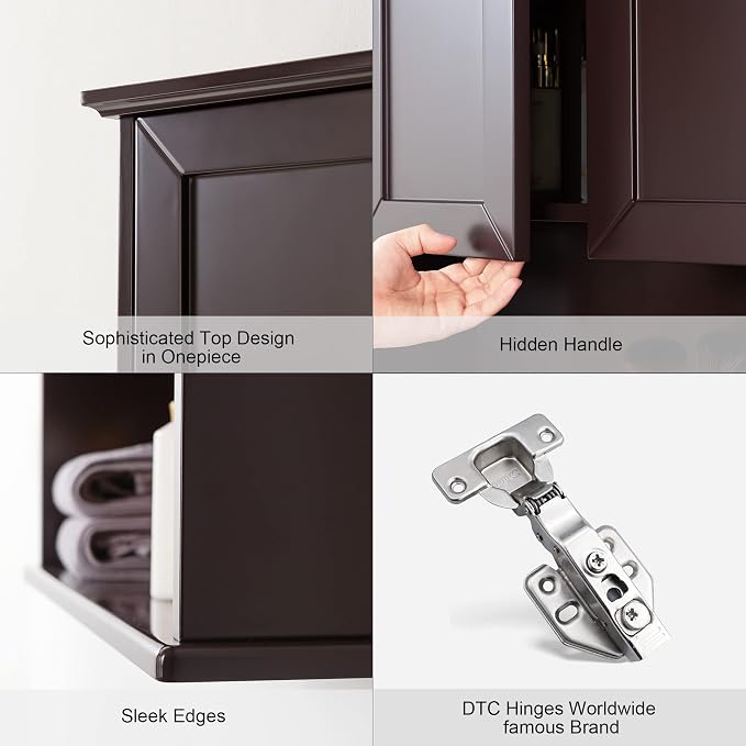 Wall Cabinet, 23x29 inch Medicine Cabinet, Over Toilet Storage - Image 5