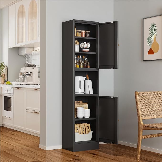 Metal Bathroom Storage Cabinet, Slim Metal Locker - Image 2