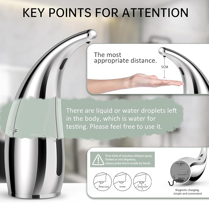 Automatic Soap Dispenser Touchless, 300ML Hand & Dish Countertop Electric - Image 5