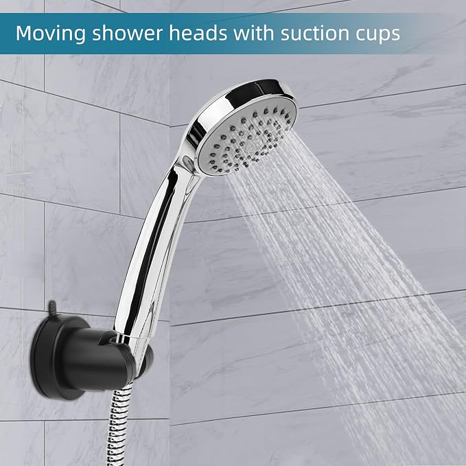 Suction Cup Shower Head Holder, Removable Shower Head Bracket No Drill Wall - Image 5