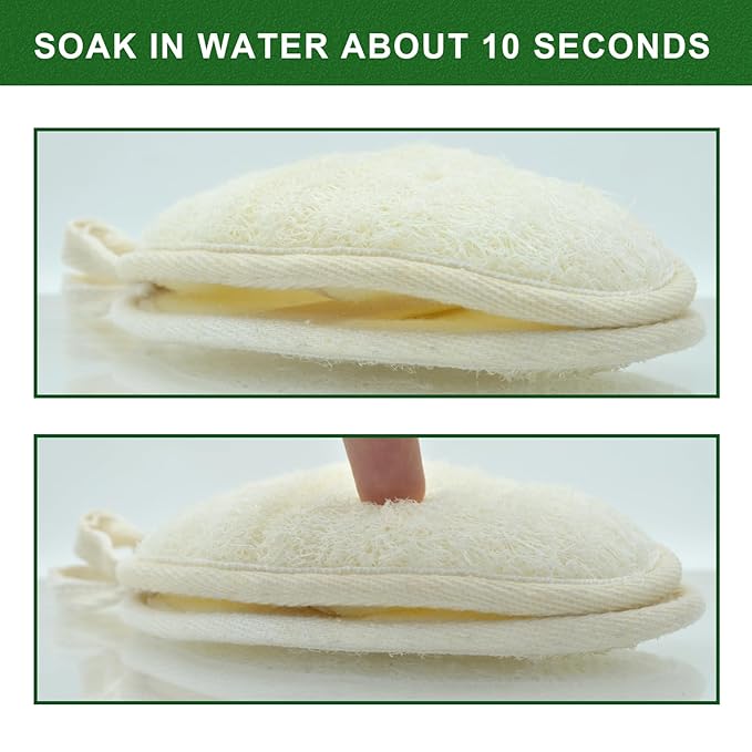 Natural Loofah Exfoliating Body Scrubber, Made - Image 7