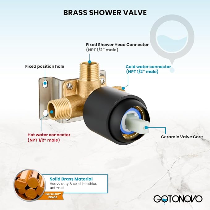 gotonovo Dual 2 in 1 Shower Head Kit High Pressure Combo System Shower Faucet 6 - Image 6