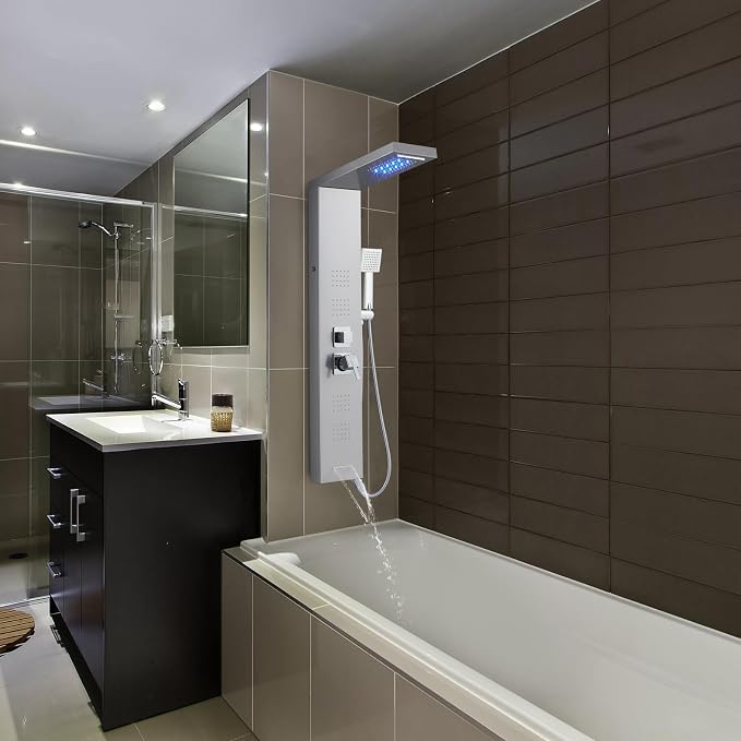 ROVOGO LED Shower Panel Tower System, 5-Function Shower Column - Image 5