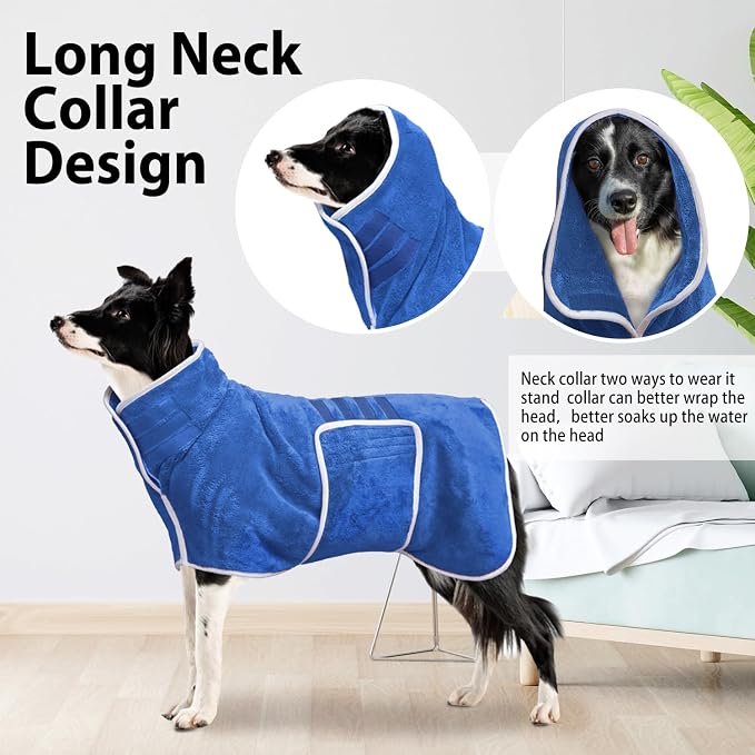 Dog Bathrobe Towel Dog Drying Coat - Image 3