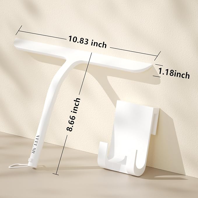 Shower Squeegee for Shower Glass, Bathroom Glass Cleaning Tool - Image 3