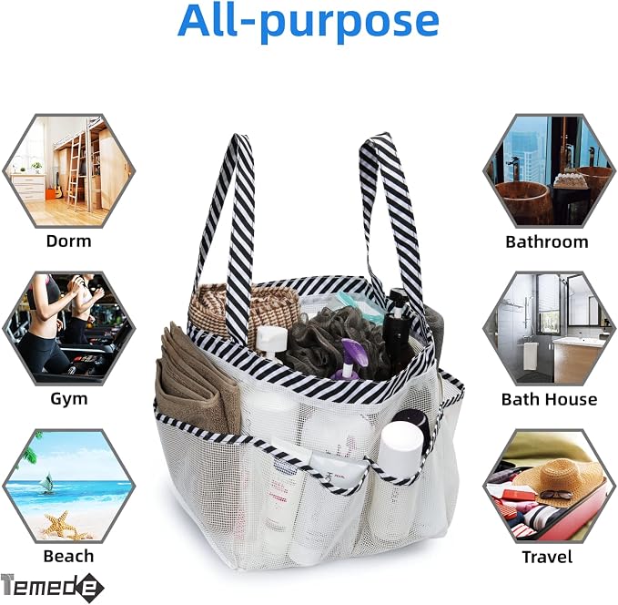 Temede Mesh Shower Caddy Portable - Image 6