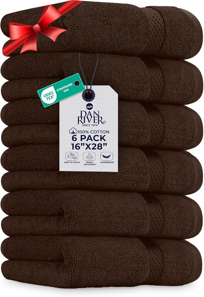 DAN RIVER 6-Pack Premium Hand Towels by DanRiver