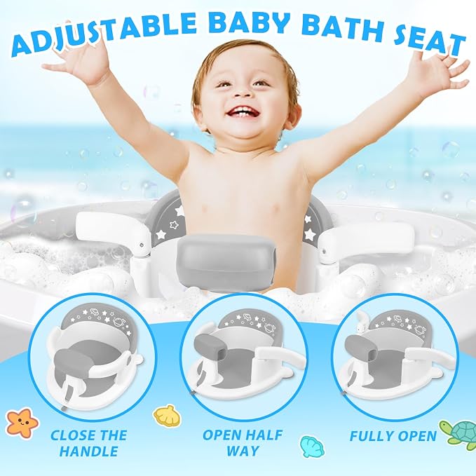 Baby Bath Seat for Babies 6 Months & up, Baby Bathtub Chair, Non-Slip Toddler - Image 4