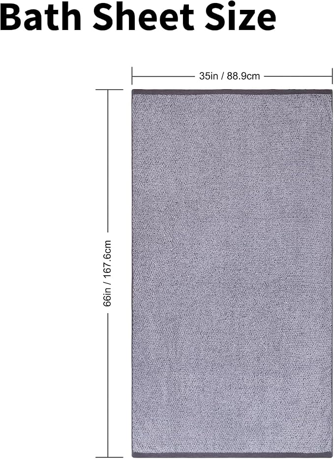 Everplush Diamond Collection Extra Large Bath Sheet Towel – 1 PK, Super Soft & - Image 2
