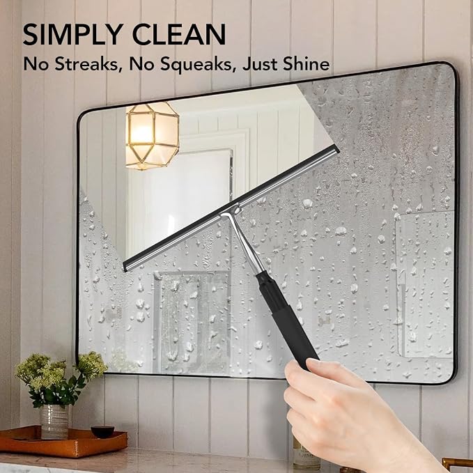 Shower Squeegee with Long Handle, 15-51" Telescopic Squeegee - Image 3