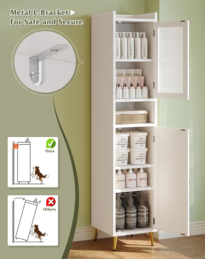 Bathroom Storage Cabinet, Bathroom Cabinet - Image 5