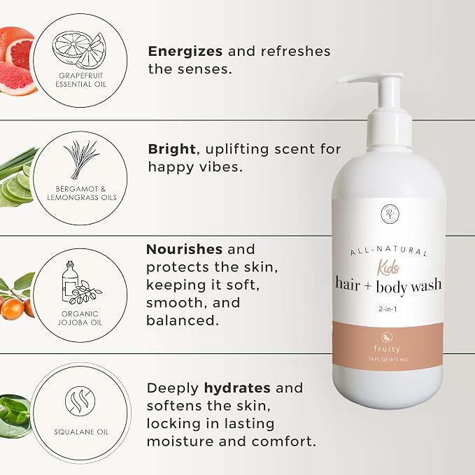 Rowe Casa Organics 2-in-1 Kids Hair & Body Wash - Image 2