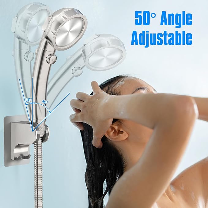 JONKEAN Shower Head Holder Without Drilling, 3m Handheld Shower Head Holder - Image 3