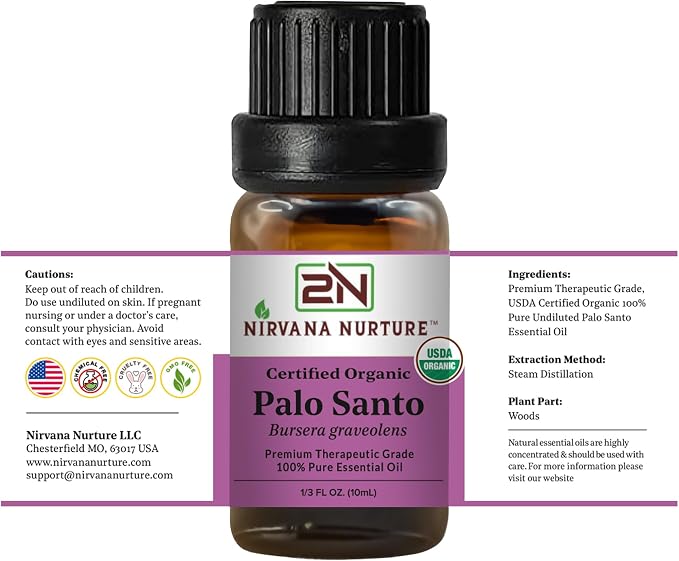 Palo Santo Essential Oil USDA Certified Organic, 100% Pure Natural Premium Grade - Image 8