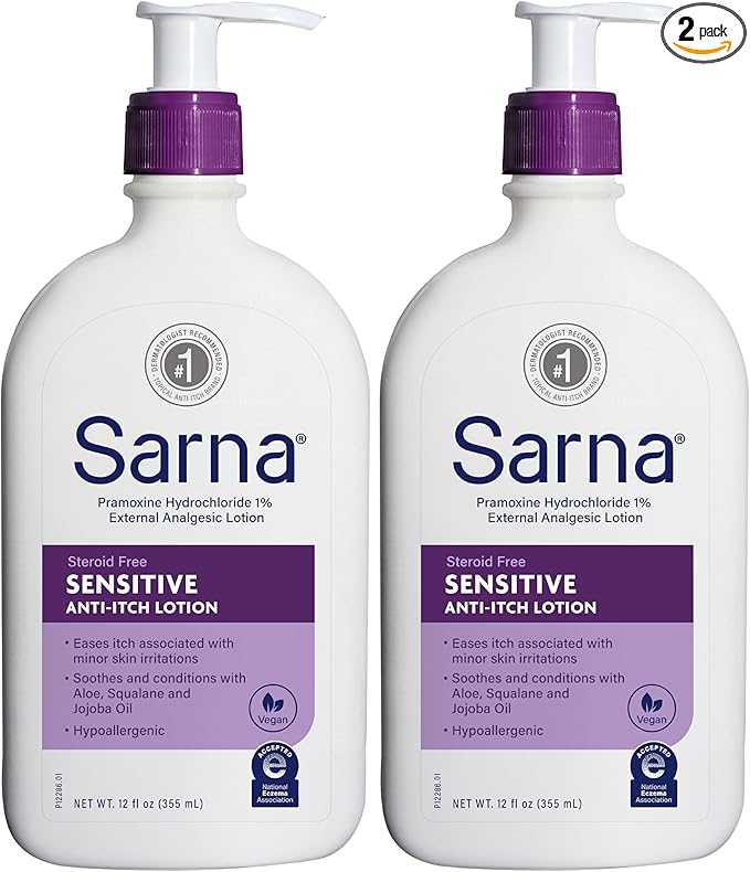 Sarna Sensitive Anti-Itch Lotion, Steroid-Free, Fragrance-Free, Hypoallergenic by Sarna