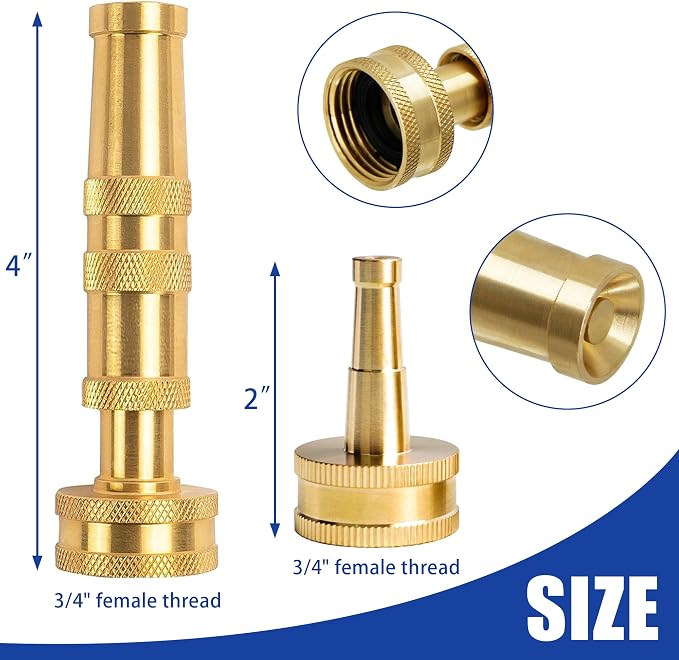 Hourleey 4" Adjustable Twist Hose Nozzle - Image 2