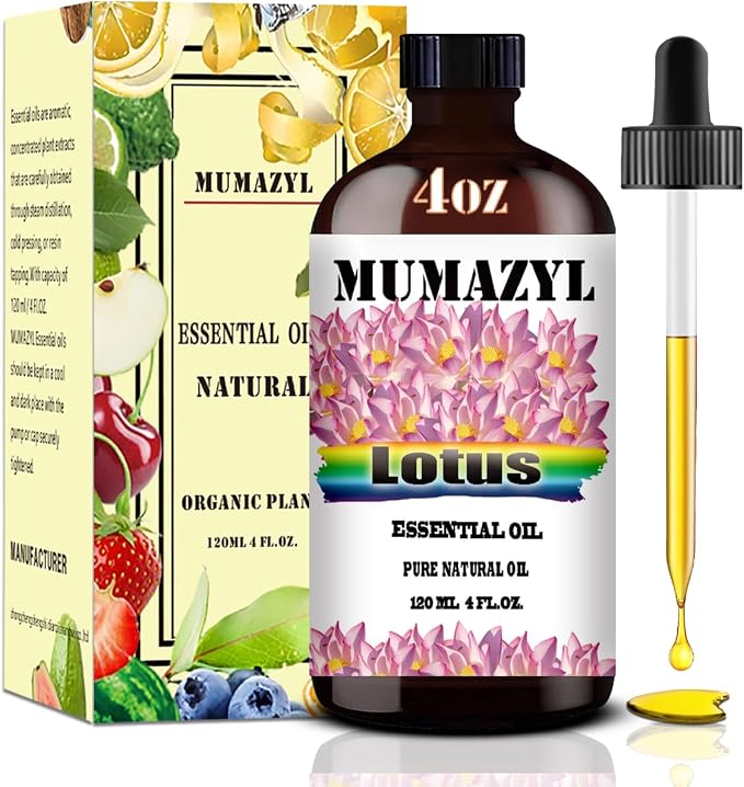 Lotus Essential Oil, Lotus Oil 4 Fl Oz 120ML by MUMAZYLESSENTIALOIL