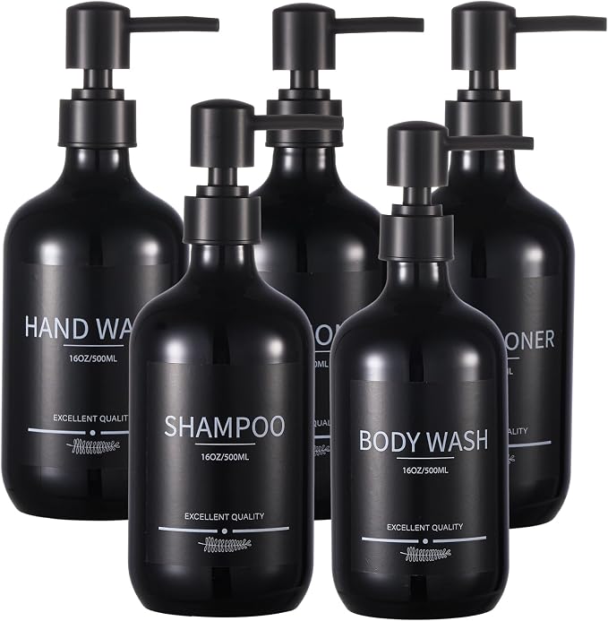 Shampoo and Conditioner Dispenser16.9oz Refillable Shampoo and Conditioner by MithrgrousLife