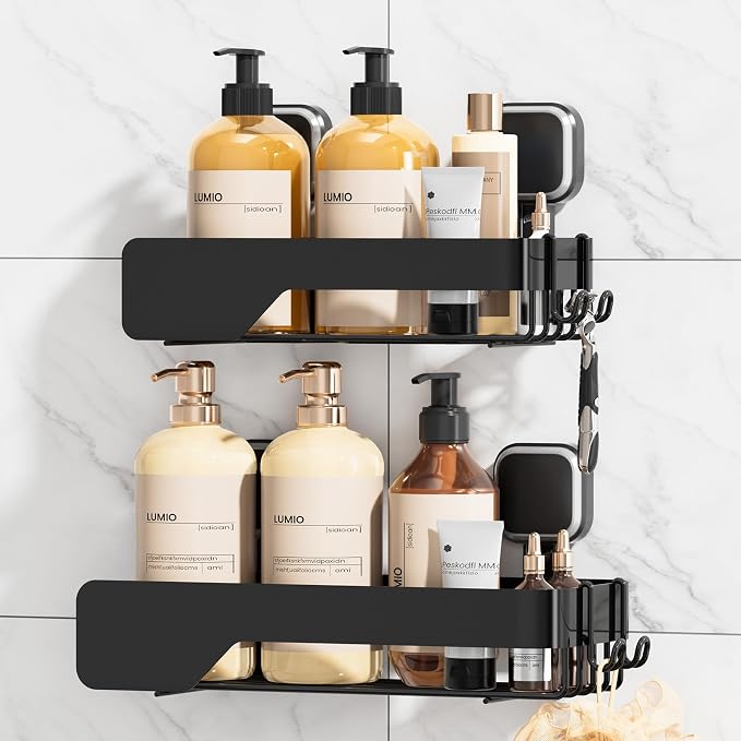TAILI Shower Caddy Suction Cup 2 Pack, Stainless Steel Rustproof Shower Shelves by TAILI