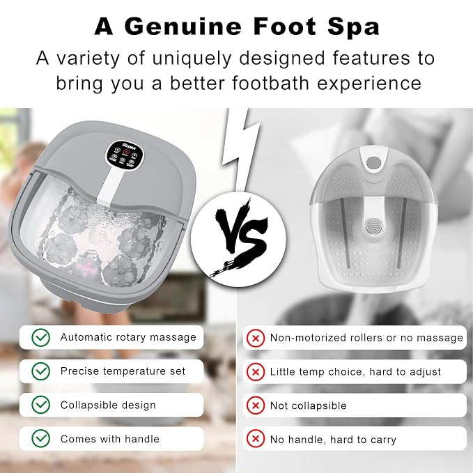 HOSPAN Collapsible Foot Spa Electric Rotary Massage, Foot Bath - Image 3