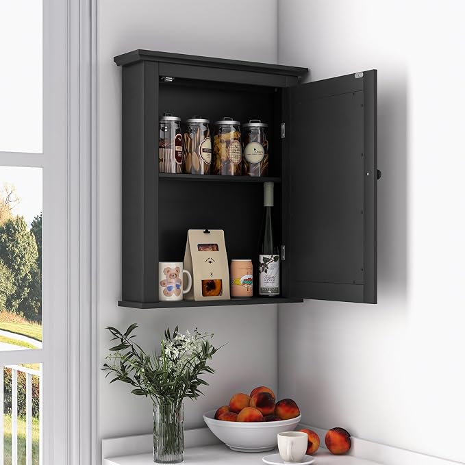 Safeplus Black Medicine Cabinet Wall Mounted - Image 8