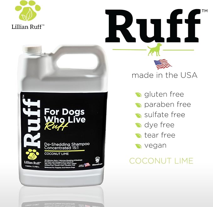 Ruff by Lillian Ruff 15:1 Concentrated Deshedding Dog Shampoo – Extra-Strength - Image 5