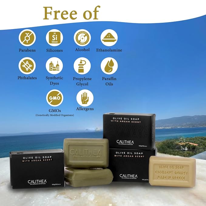 Calithea 3 Pack Soap Bars: Olive Oil Soap - Image 7