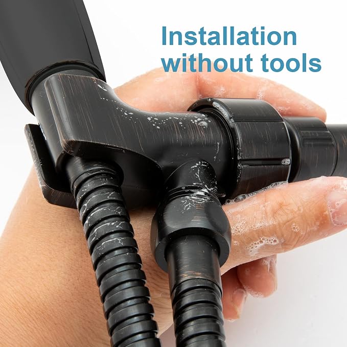 OFFO Shower Head Holder for Handheld Shower Head, Oil Rubbed Bronze Adjustable - Image 4