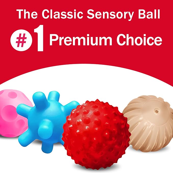 Sensory Balls for Baby Ball for Toddlers 1-3, Textured Multi Ball Set Soft - Image 6