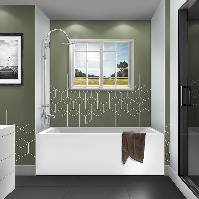 Fine Fixtures Acrylic, Fiberglass Alcove Soaking Bathtub - Image 8