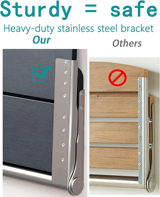 17.5'' Folding Shower Seat Wall Mounted, HDPS Fold Down Shower Bench - Image 4