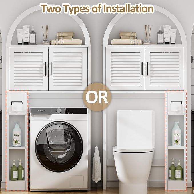 Spurgehom Over The Toilet Storage Cabinet, Bathroom Shelf Organizer Freestanding - Image 5