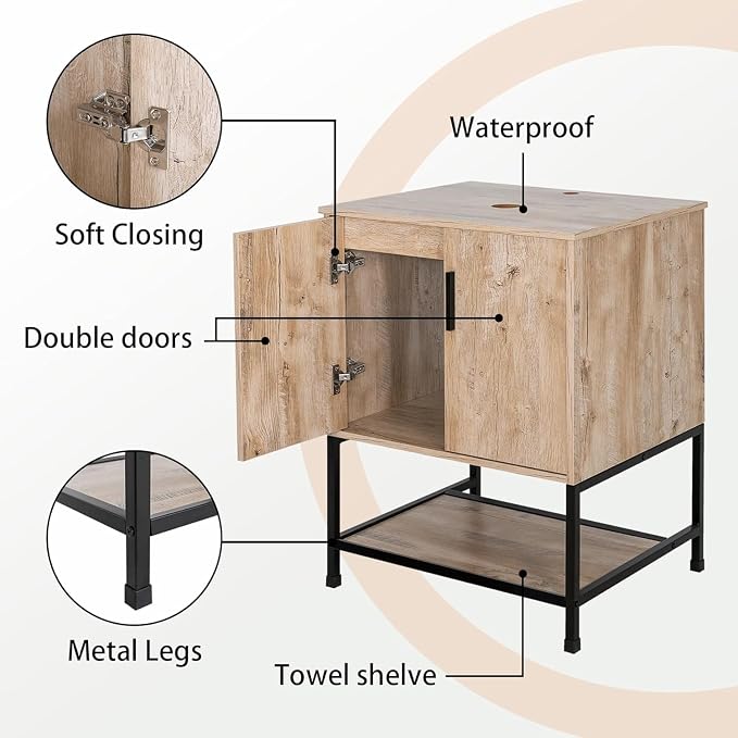 UEV Rustic Oak 30" Bathroom Vanity - Image 6