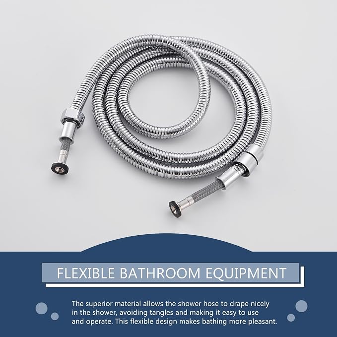 Angle Simple Replacement Shower Hose 79", Stainless Steel Flexible Handheld - Image 3