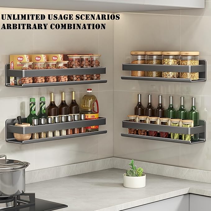 Stainless Steel Detachable Floating Shelf, Nail-Free or Drilling, Floating Wall - Image 2